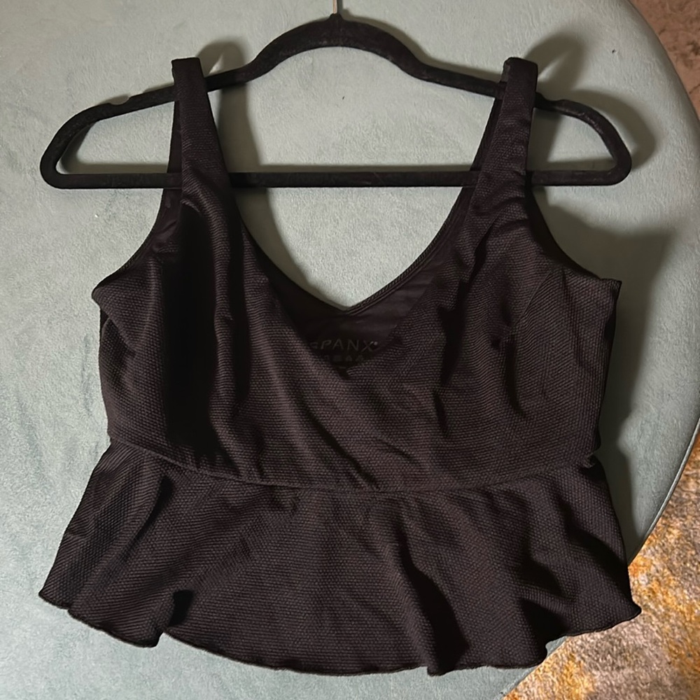 SPANX ruffle bikini top size LG